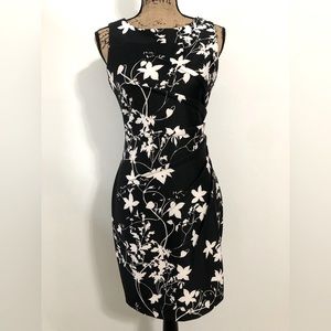 Calvin Klein Black and White Floral Mini Dress